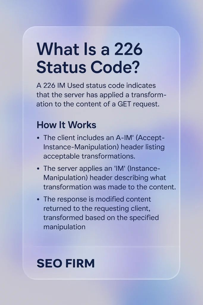 226 Status Code