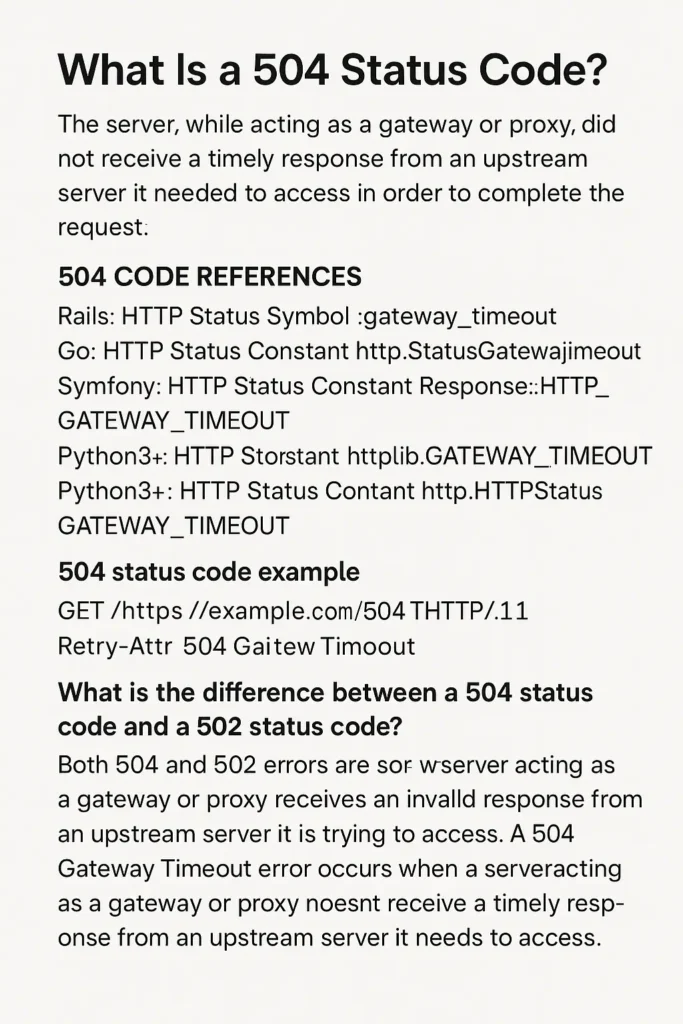 504 Status Code