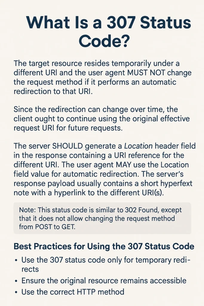 What Is a 307 Status Code